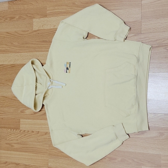 Billabong girls Medium yellow hoodie witg drawstring and kangaroo pocket - Picture 1 of 5
